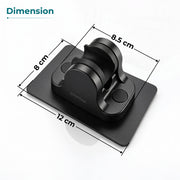 Plantex ABS Hand Shower Holder For Bathroom/Strong Self Adhesive Adjustable Handheld Shower/No Drilling Wall Mount Bracket - (Black)