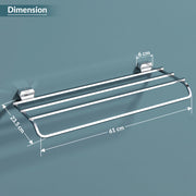 Plantex Towel Rack for Bathroom/304 Grade Stainless Steel Towel Bar/24 Inch Towel Hanger/Towel Stand/Bathroom Accessories - Pack of 1 (Delta - 2806, Chrome)