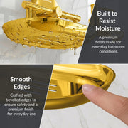 Plantex J4 Stainless Steel Soap Dish with Liquid Dispenser/Soap Stand for Bathroom Wall Mount/Shampoo Dispenser/Bathroom Accessories (PVD Gold Finish) Onix
