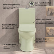 Plantex Platinum Ceramic Rimless One Piece Western Toilet/Washdown Commode for Toilet/Commode With Soft Close Toilet Seat - S Trap Outlet (Thunder)