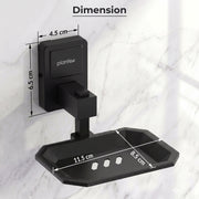 Plantex 304 Grade Stainless Steel Soap Holder for Bathroom/Soap Dish/Bathroom Soap Stand/Bathroom Accessories - Darcy (Black)