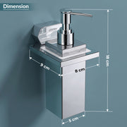Plantex 304 Grade Stainless Steel Liquid Soap Dispenser for Bathroom/Shampoo Dispenser/Handwash Dispense/Bathroom Accessories - (Delta, Chrome)