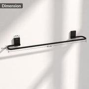 Plantex 304 Stainless Steel Single Towel Rod for Bathroom/Cloth Hanger for Wall/Bathroom Towel Hanger/Bathroom Accessories - Crystal (Black)