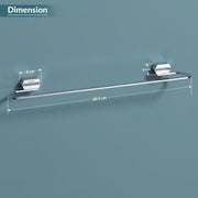 Plantex Towel Rod for Bathroom/304 Grade Stainless Steel Towel Hanger/24 inch Towel Holder/Bathroom Accessories - Pack of 1 (Delta - 2804, Chrome)