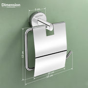 Plantex Stainless Steel Toilet Paper Holder for Bathroom/Tissue Paper Holder/Toilet Paper Roll Holder/Bathroom Accessories - Brezza (Chrome)