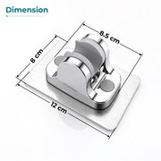 Plantex ABS Hand Shower Holder For Bathroom/Strong Self Adhesive Adjustable Handheld Shower/No Drilling Wall Mount Bracket - (Chrome)