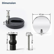 Plantex 65MM QQ Toilet Seat Cover Hinges/Soft Close QQ Quick Release Replacement Kit/Corrosion-Resistant Hydraulic Dampers with Screws & Fittings/Easy Installation-1 Pair(2 Piece)
