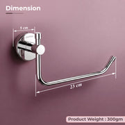 Plantex Stainless Steel Towel Ring for Bathroom/Wash Basin/Napkin-Towel Hanger/Bathroom Accessories - (Chrome - L Shape) - Pack of 1