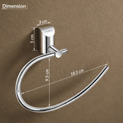 Plantex Pure Brass Towel Holder for Wash Basin/Napkin Holder/Towel Ring/Bathroom Accessories - (Chrome Finish) Superb