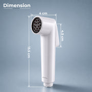 Plantex Self Cleaning Health Faucet for Toilet/ABS Plastic Jet Spray for Bathroom/Hand Gun/ Without Hose Pipe - Pack of 1 (White)