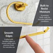 Plantex J4 Stainless Steel Towel Hanger for Wash Basin/Hand Towel Hanger/Napkin Holder for Wash Basin/Bathroom Accessories (PVD Gold Finish) Onix