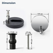 Plantex 55MM QQ Toilet Seat Cover Hinges/Soft Close QQ Quick Release Replacement Kit/Corrosion-Resistant Hydraulic Dampers with Screws & Fittings/Easy Installation-1 Pair (2 Piece)