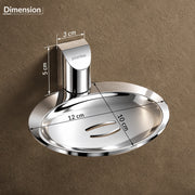 Plantex Smero Pure Brass Soap Holder for Bathroom & Kitchen/Soap Stand/Case/Dish/Bathroom Accessories - Superb (Chrome)