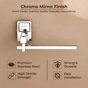 Plantex 304 Stainless Steel Napkin Holder for Wash Basin/Towel Ring for Bathroom/Napkin Hanger for Kitchen/Bathroom Accessories, Darcy(Chrome Finish)