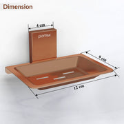 Plantex 304 Grade Stainless Steel Soap Dish/Soap Holder/Soap Stand/Soap Case/Soap Storage for Bathroom/Bathroom Accessories - Crystal (PVD Rose Gold)