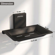 Plantex 304 Grade Stainless Steel Bathroom Soap Holder/Wall Mounted Soap Holder/Soap Dish Stand/Bathroom Accessories - Crystal (Black)