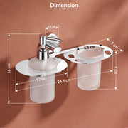 Plantex Olive Hand wash Holder for wash Basin Liquid soap Dispenser - 304 Stainless Steel