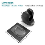 Plantex ABS Hand Shower Holder For Bathroom/Strong Self Adhesive Adjustable Handheld Shower/No Drilling Wall Mount Bracket - Pack of 1 (Black)