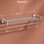 Plantex 304 Grade Stainless Steel 24 Inches Long Towel Rack/Towel Hanger for Bathroom/Towel Bar/Bathroom Accessories - Olive (Chrome)