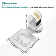 Plantex ABS Hand Shower Holder For Bathroom/Strong Self Adhesive Adjustable Handheld Shower/No Drilling Wall Mount Bracket - (Chrome)