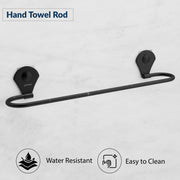 Plantex 24 Inch Self-Adhesive Stainless Steel Towel Hanger/Bathroom Towel Holder for Wall Without Drill/Towel Hanger Stand/Bathroom Accessories - (Royal, Black)