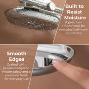 Plantex J4 Stainless Steel Double Soap Dish for Bathroom/Soap Holder for Bathroom/Wall Mounted Soap Holder/Bathroom Accessories (Chrome Finish) Onix