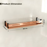 Plantex Multipurose Shelf for Bathroom/Stainless Steel Shelf/Bathroom Accessories - (15 x 5 Inch, PVD Rose Gold)