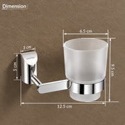 Plantex Smero Pure Brass Tooth Brush Holder/Tumbler Holder/Toothpaste Holder/Bathroom Accessories - Superb (Chrome)