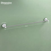 Plantex Stainless Steel Towel Holder for Bathroom/24 Inch Single Towel Rod/Towel Hanger/Stand/Bathroom Accessories - Pack of 1 (Chrome)