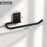 Plantex 304 Grade Stainless Steel Hand Towel Hanger/Napkin Holder for Wash Basin/Towel/Napkin Ring/Bathroom Accessories (Crystal - Black)