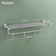 Plantex Stainless Steel 24 Inch Towel Rack for Bathroom/Towel Holder/Towel Stand/Towel Hanger/Bar/Bathroom Accessories - Pack of 1 (Chrome)