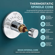 Plantex Brass Single Knob Shower Diverter with One Switch/Innovative Bathroom Mixer Valve/Cost-Effective Wall Mount Shower System Fitting - (Chrome, 8091)