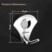 Plantex Royal Stainless Steel Robe Hook Cloth-Towel Hanger (Silver, Chrome)