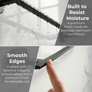 Plantex J4 Stainless Steel 24 Inch Towel Rod for Bathroom/Towel Holder in Bathroom/Towel Holder/Bathroom Accessories (PVD Black Finish) Onix
