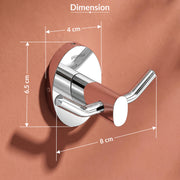 Plantex 304 Grade Stainless Steel Hooks for Hanging Clothes and Towels in Bathroom/Living Room/Bathroom Accessories - Olive (Chrome)