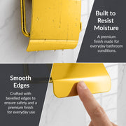 Plantex J4 Stainless Steel Toilet Paper Holder for Bathroom/Tissue Holder for Washroom/Toilet roll Holder for Wall Mounted/Bathroom Accessories (PVD Gold Finish) Onix