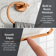 Plantex J4 Stainless Steel Towel Hanger for Wash Basin/Hand Towel Hanger/Napkin Holder for Wash Basin/Bathroom Accessories (PVD Rose Gold Finish) Onix