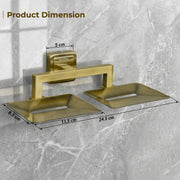 Plantex 304 Grade Stainless Steel Dual Soap Holder for Bathroom/Soap Dish/Soap Stand/Bathroom Accesories - Decan (Brass Antique)