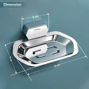 Plantex 304 Grade Stainless Steel Soap Dish for Bathroom/Soap Case/Soap Holder/Soap Stand/Bathroom Accessories - Pack of 1 (Delta, Chrome)