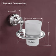 Plantex Tumbler for Bathroom/304 Grade Stainless Steel Toothbrush Holder/ABS Material Toothbrush Stand Bathroom Accessories - Pack of 1 Skyllo(Chrome)