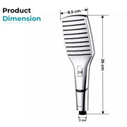 Plantex ABS Hand Shower for Bath/2 Mode Bathroom Shower/Rectangle Hand Shower Without Hose Pipe for Home/Hotel - (Chrome, H399)