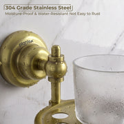 Plantex 304 Grade Stainless Steel Tumbler Holder/ABS Material Tooth Brush Holder/Bathroom Accessories - Skyllo (Antique)