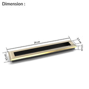 Plantex Sliding Door Handle/Concealed Handle for Sliding Door/224mm Concealed Handle for Wardrobe/Kitchen Cabinet - Pack of 1 (Brass Antique)