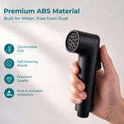 Plantex Self Cleaning Health Faucet for Toilet/ABS Plastic Jet Spray for Bathroom/Hand Gun/ Without Hose Pipe - Pack of 1 (Black)