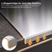 Plantex Chopping Board - 15 * 11.5 inch (Pack of 1, Stainless Steel 2002, Chrome) (APS-1156)