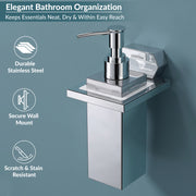 Plantex 304 Grade Stainless Steel Liquid Soap Dispenser for Bathroom/Shampoo Dispenser/Handwash Dispense/Bathroom Accessories - (Delta, Chrome)