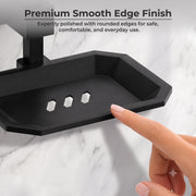 Plantex 304 Grade Stainless Steel Soap Holder for Bathroom/Soap Dish/Bathroom Soap Stand/Bathroom Accessories - Darcy (Black)