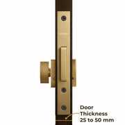 Plantex Dead Lock for Main Door/Lock with Brass 70mm Cylinder with Lock Body and 3 Computerized Keys - Pack of 1 (Brass Antique)