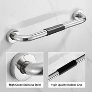 Plantex High Grade Stainless Steel Grab Bar for Toilet with Grip/20-inch Anti-Slip Handle for Bathroom Support - Pack of 1 (Chrome)