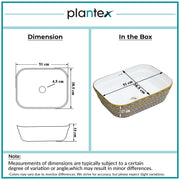 Plantex Designer Wash Basin for Bathroom/Ceramic Table Top Washbasin/Countertop Vessel Sink Basin - (White Art, 20 x 15 x 6 Inch)